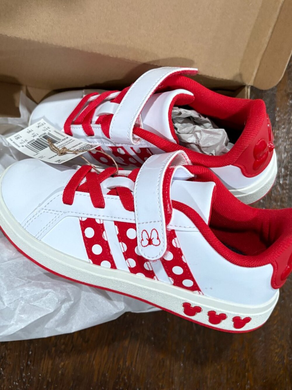 Adidas Disney Grand Court Minnie EL K Tennis Shoes Sneakers US 13.5K 13.5 NEW